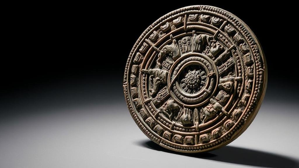 You are currently viewing Unraveling the mystery of the Phaistos Disc, an undeciphered artifact from ancient Crete.