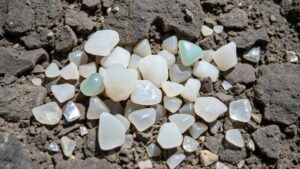 Read more about the article Searching for chalcedony nodules in the volcanic tuffs of the Cookes Range, known for their pastel hues.