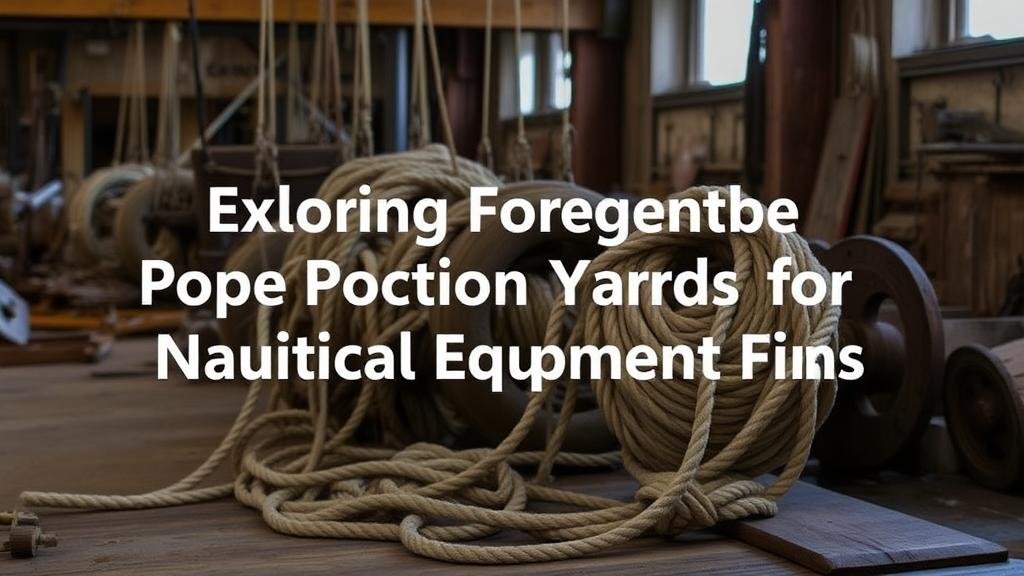 You are currently viewing Exploring Forgotten Rope Production Yards for Nautical Equipment Finds