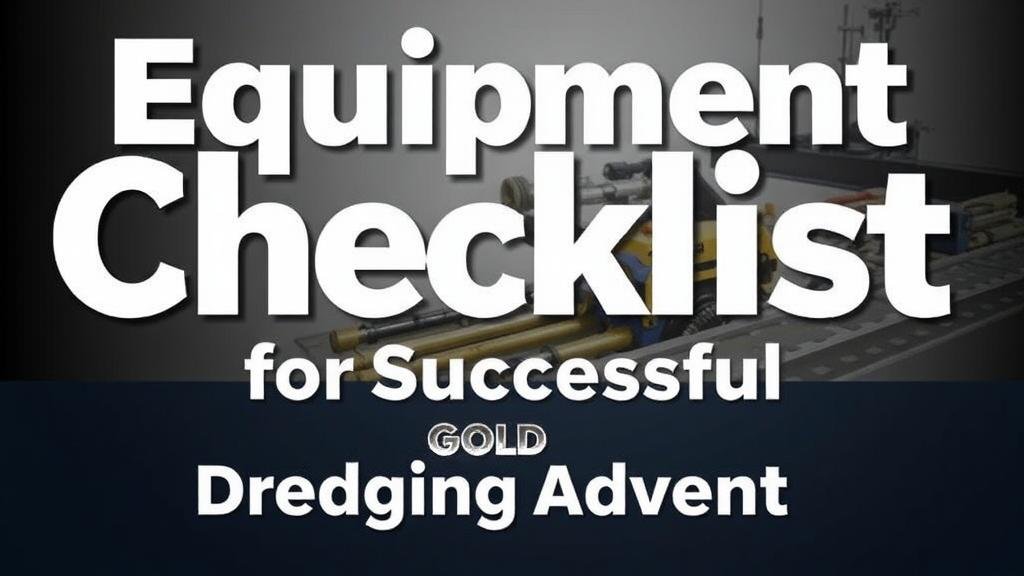 You are currently viewing Equipment Checklist for Successful Gold Dredging Adventures