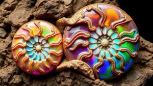 Read more about the article Rainbow Fossils: Opalescent Ammonites and Their Stunning Natural Transformation