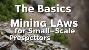 Read more about the article The Basics of Federal Mining Laws for Small-Scale Prospectors