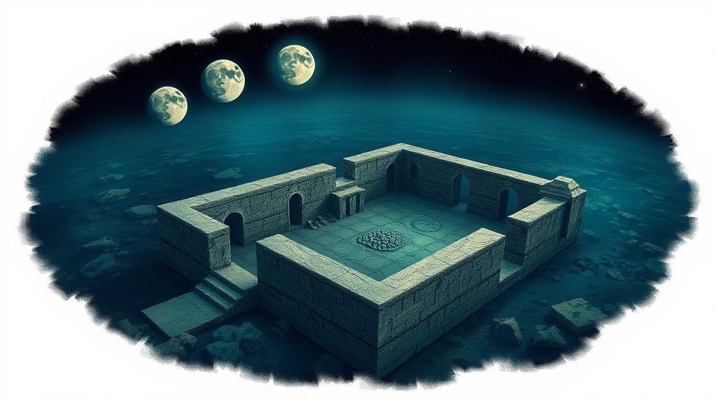 You are currently viewing Mapping underwater ruins visible only during specific lunar phases.