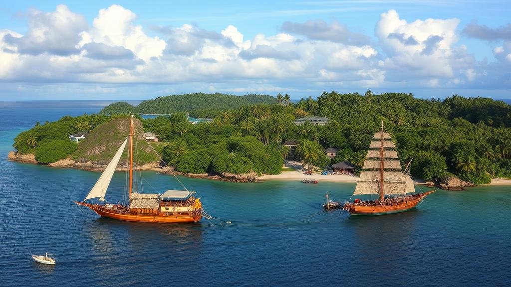 You are currently viewing Exploring the islands of Micronesia for evidence of ancient maritime trading cities.