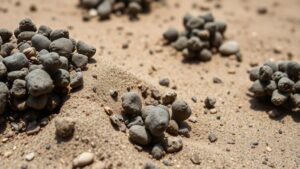 Read more about the article Unearthing hematite concretions, or desert blueberries, in the sandy flats of the Jornada del Muerto.