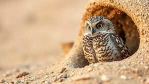 Read more about the article Documenting the hidden world of burrowing owls in arid desert regions.