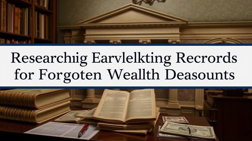 You are currently viewing Researching Early Banking Records for Clues to Forgotten Wealth Deposits