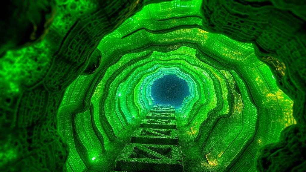 You are currently viewing Discovering tunnels filled with glowing flora said to be remnants of an ancient energy source.